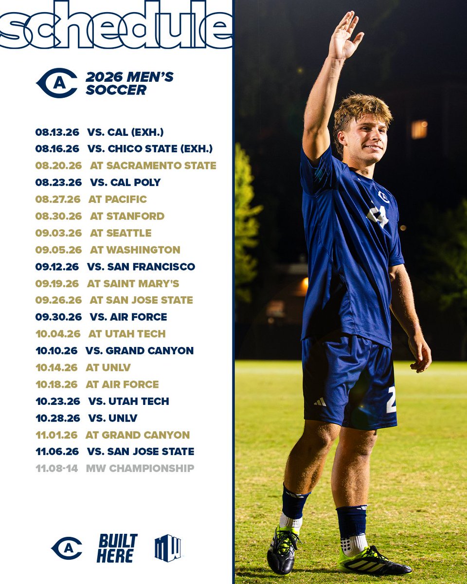 ucdavismsoc's tweet photo. Clear your calendars 🗓️

The 2026 schedule is here!

#GoAgs https://t.co/g1oTUtu4Fi