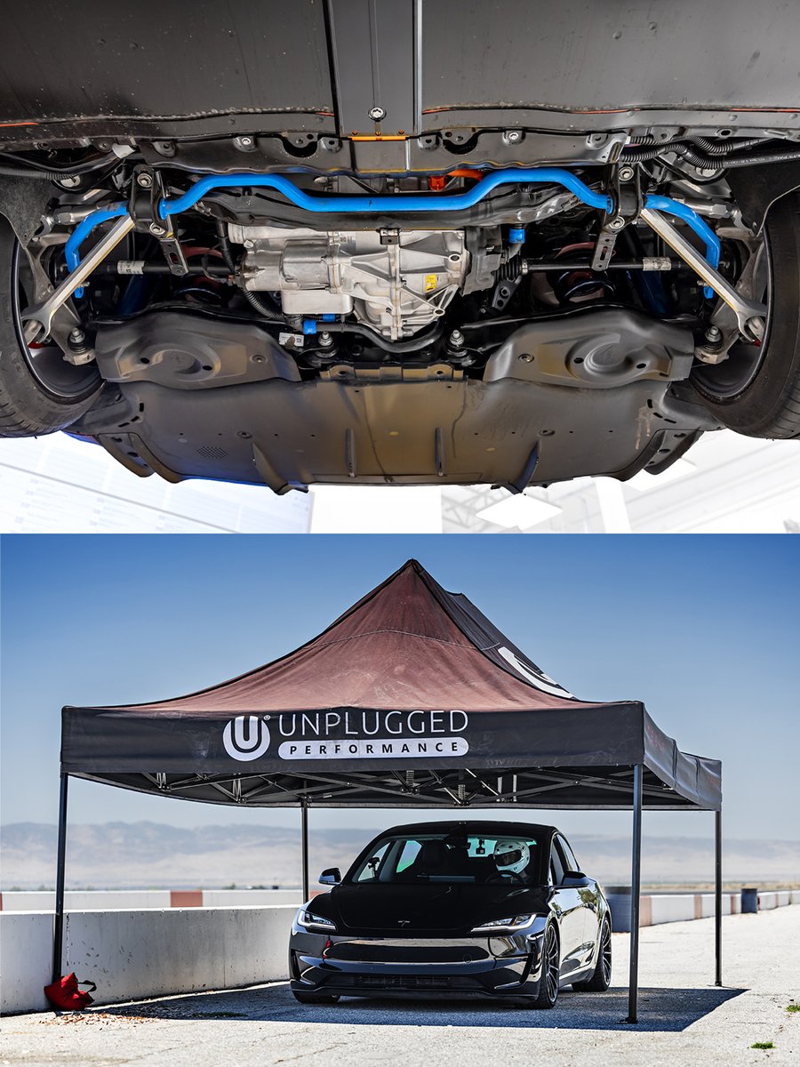 UnpluggedTesla's tweet photo. Born on track. Felt in every corner.

Developed with Randy Pobst and proven on record-setting time attack builds, our 3-way Adjustable Sway Bars reduce body roll, sharpen response, and let you fine-tune your Model 3’s chassis balance.

Turn power into corner speed. 🏁 https://t.co/UmfoSqH2CX