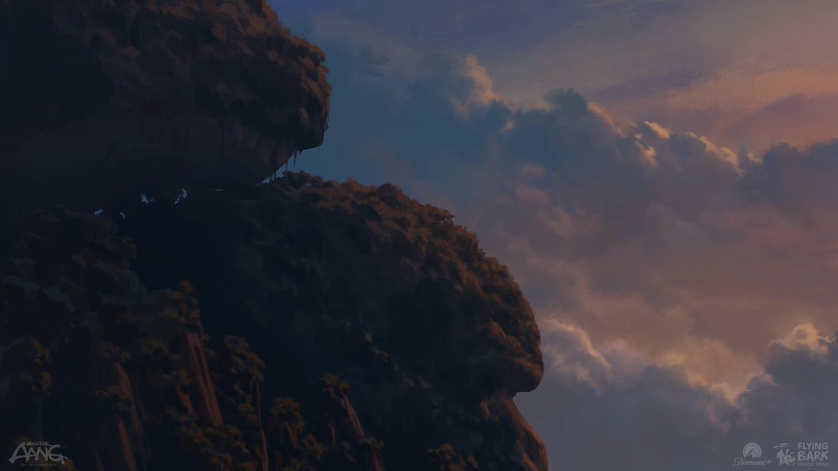orenjikunArt's tweet photo. I got to paint clouds behind Sokka's crashout!! The colour came out so similarly in the final product, so proud of this painting! 

Layout by: @trunadraws https://t.co/gyYoVmXbQ2