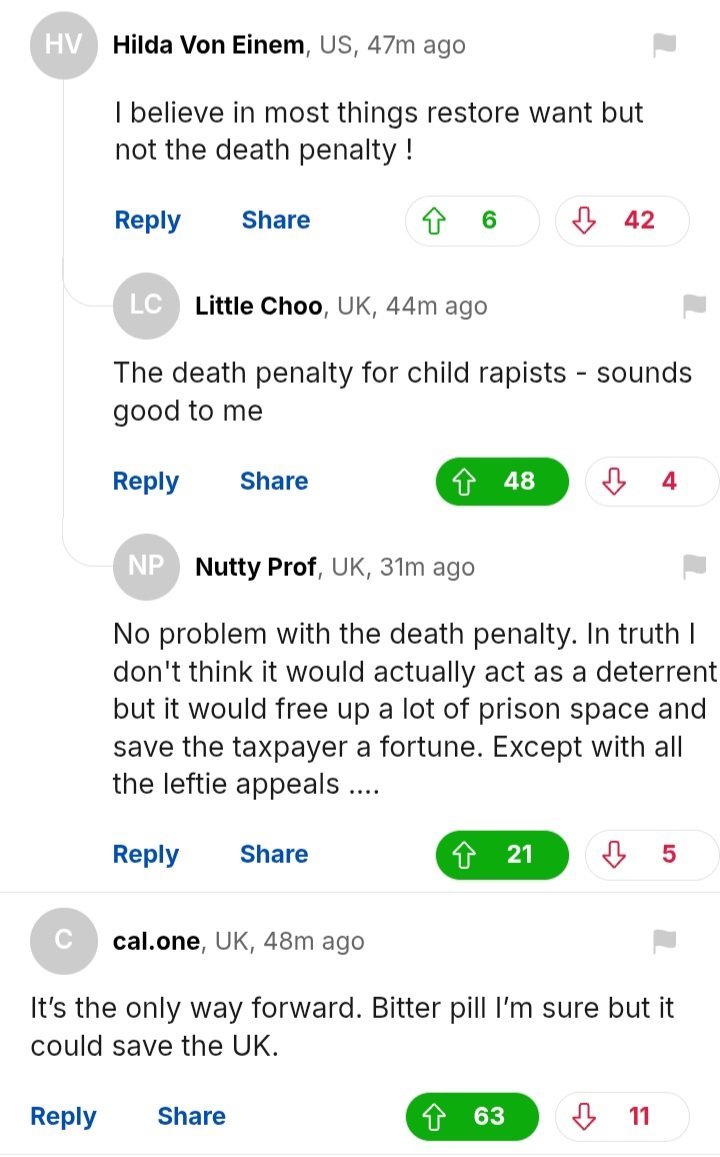NixiBMMA's tweet photo. You can ignore a movement... until you can't. Restore Britain has reached the mainstream media, and the top comments are calling for unity. 
The conversation has started...
#RestoreBritain #UnitetheRight
 https://t.co/FtPyamf0uW https://t.co/Qhs2fx2n3b