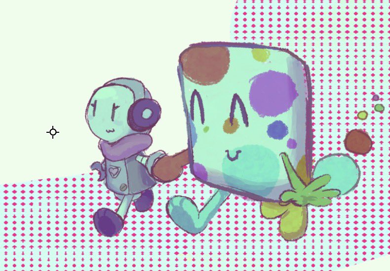 alienatiic's tweet photo. "WIND UP TOY x POLKA DOT ITFT YURI MAYBE???" -> i have never drawn EITHER of them in my life so i hope rhis is okay https://t.co/An82bNKDZK https://t.co/KWS36GqF1J