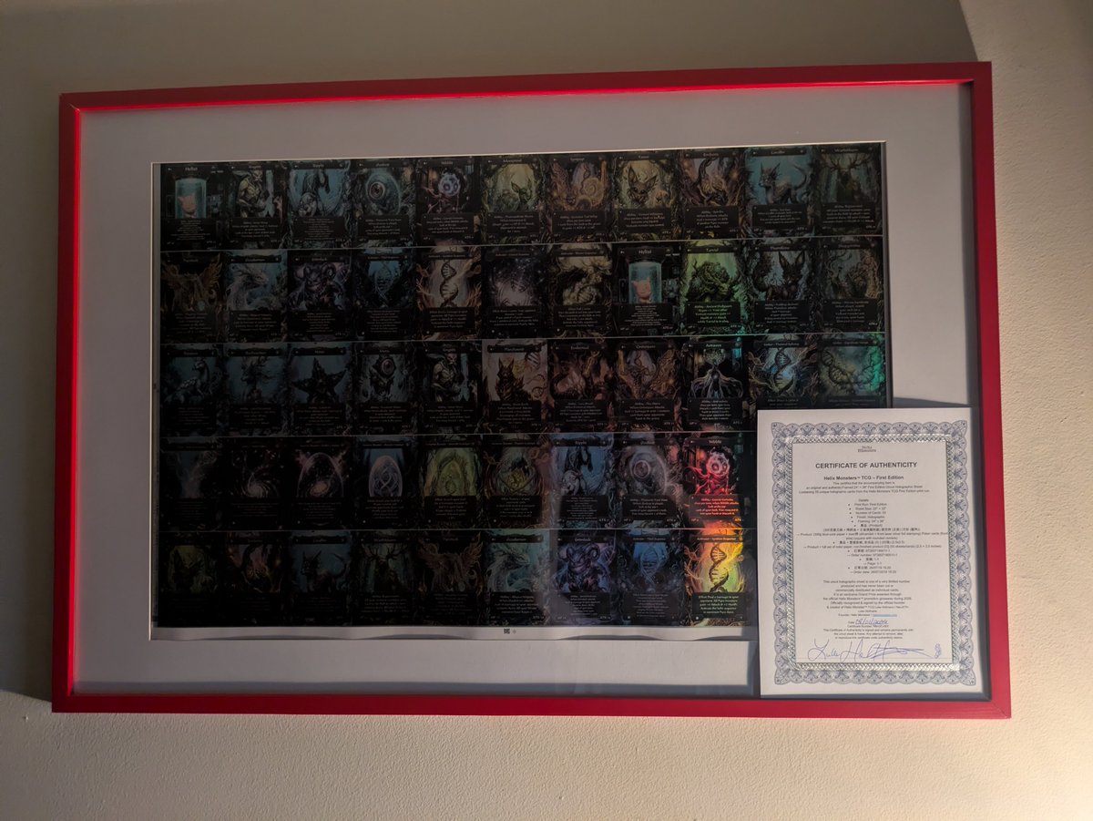 HelixMonsters's tweet photo. Official Certificate of Authenticity will be attached to the grand prize! Learn &amp; play more at https://t.co/EX7ApIfXXt! https://t.co/Lrw8yxfBFJ