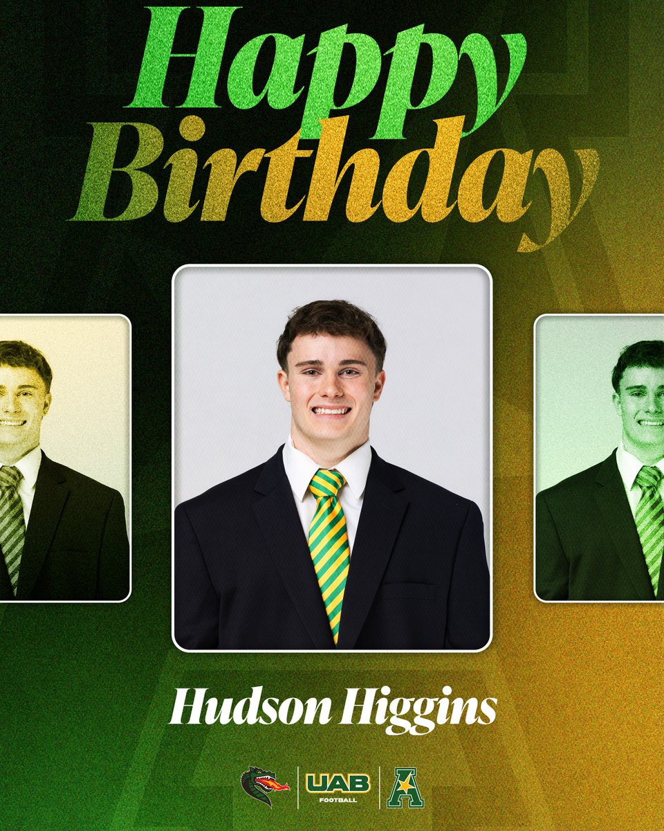 UAB_FB's tweet photo. Hope it's a great one! ๐
@HudsonHiggins21
#WinAsOne https://t.co/sidxaT7v8s