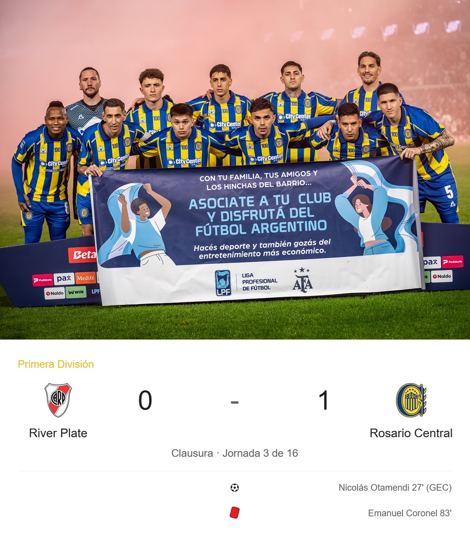 porquetendencia's tweet photo. "Rosario Central":
Porque venció a River en el #TorneoClausura https://t.co/yFQLSTHPgj
