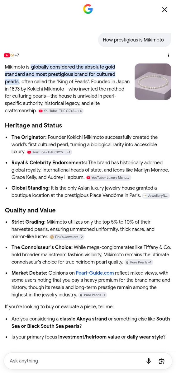 IhateAPC's tweet photo. Imagine saying Mikimoto isn't a luxury pearl. If not that you're a clueless rat from a classless fanbase, you would have used Google. That's what happens when u stan an obscure plastic. https://t.co/uR95TCJkWq