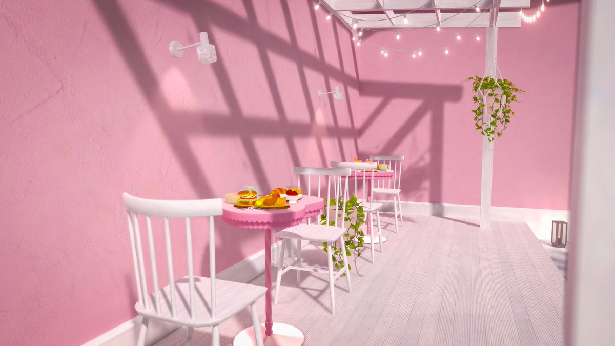 jellekayen's tweet photo. 優しいピンクのカフェです。
A cosy café in soft pink tones. 
World: CafeFleuri By․MEMEROLAND
Author: メメロランド @airmeil
https://t.co/0XGjKob7Gm
#VRChat #VRChatPhotography #VRChat_world紹介 https://t.co/dIM3GJZGZU