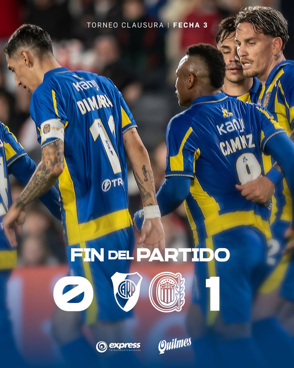 RosarioCentral's tweet photo. 😁 ¡FINAAAAAAAAAL DEL PARTIDO! ¡GANOOOOOOOOOOOOOOOOOOOOOOO CENTRAAAAAAAAAAAAAAAAAAAAAAAAAAAAL!

River Plate 0-1 #RosarioCentral  

⚽️Nicolás Otamendi (e/c)

¡EL CARCNAVAL ES EL PUEBLO, EL PUEBLO ES HINCHA DE CENTRAL! 💛💙 https://t.co/RU6OsfKBms