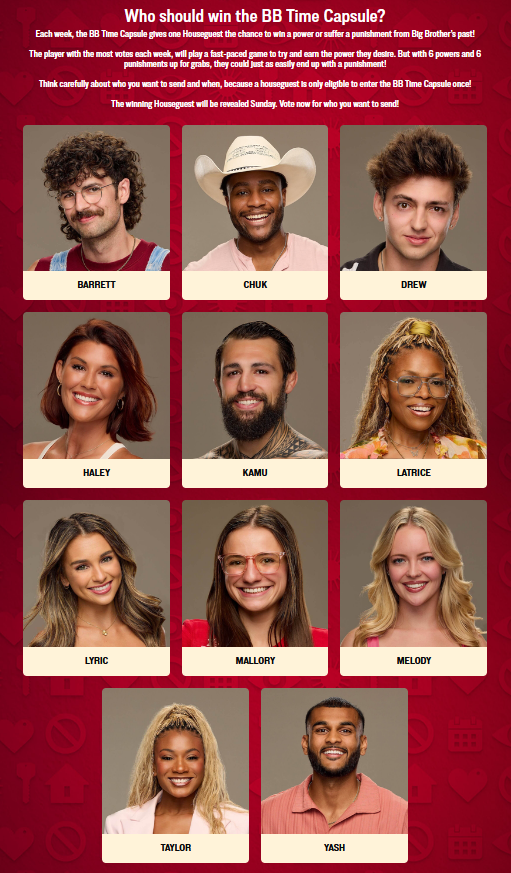 BBBitez's tweet photo. Dee is NOT one of the houseguests you can vote for the next BB Time Capsule. Did she win the power? #BB28 #BBBitez https://t.co/7533r3Ca1S