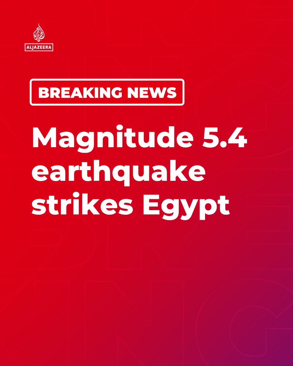 BREAKING: Magnitude 5.4 Earthquake Strikes Off Egypt, Tremors Felt Widely