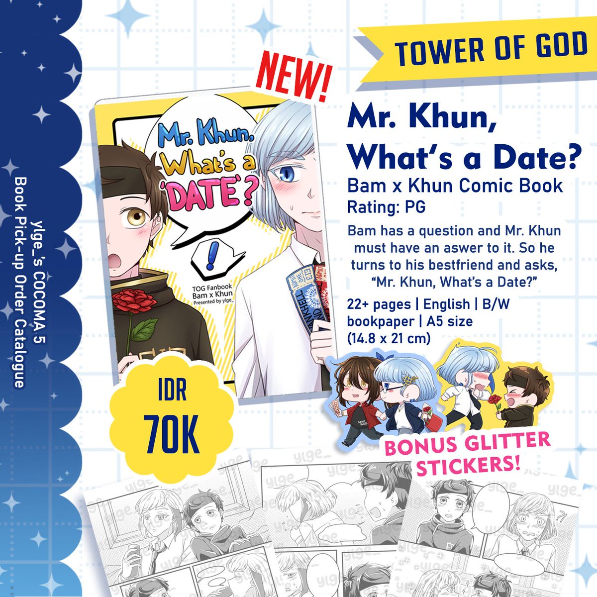 ylge_'s tweet photo. ❤️&amp;🔁 would be very much appreciated!

☀️ YOLE'S COCOMA 5 LOCAL BOOK PO ☀️

🗓️ Periode: 03 - 14 Aug 2026
✉️ Pick-up OTS (@Nemui_Circle ; booth B 25-26) DAY 1 ONLY
🇮🇩 Local order only!
🖼️ Tower of God
🔗 and sample pages  below

#cocoma5 #cocoma5catalogue https://t.co/wHX4Ac8gW8