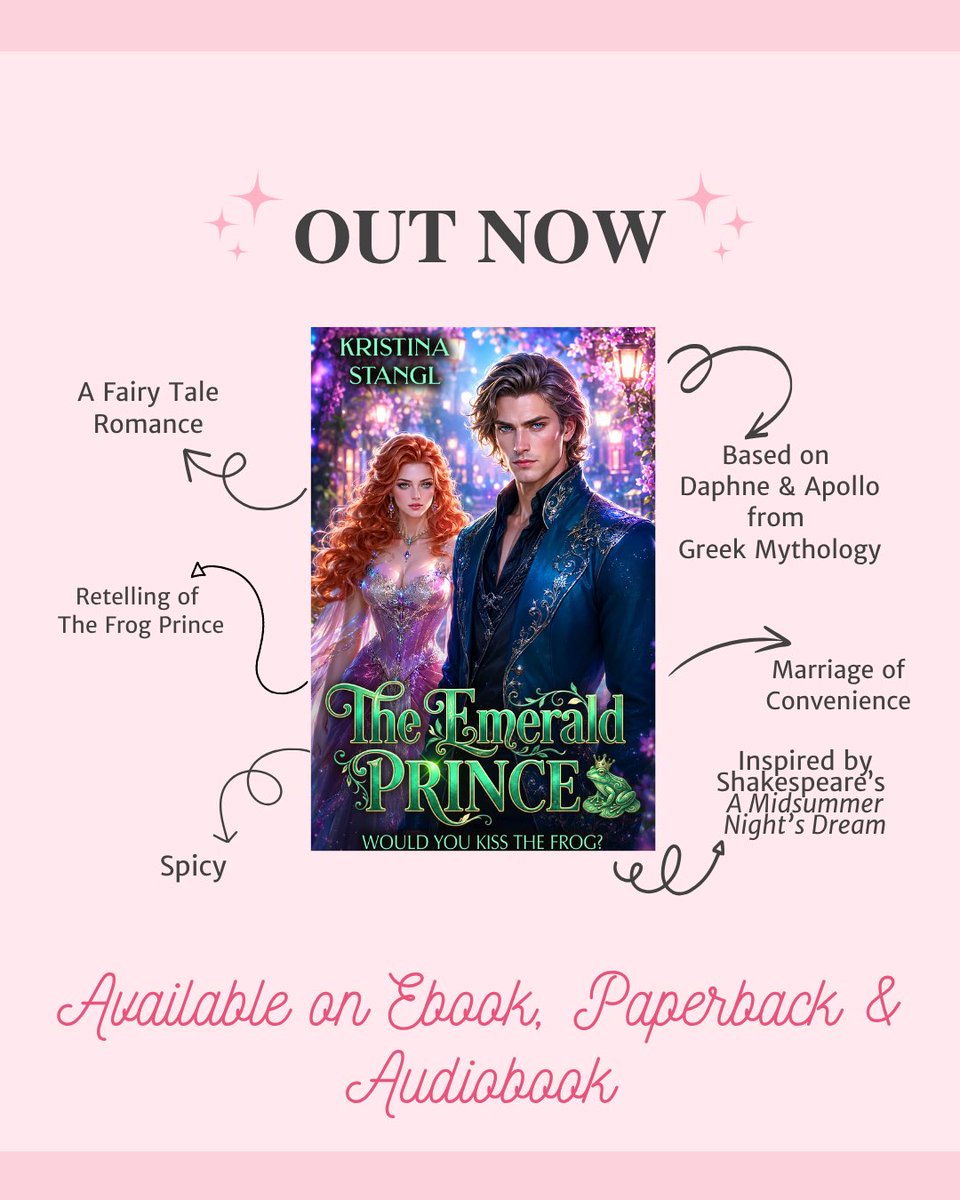 kristina_stangl's tweet photo. Read my #romantasy novel #theemeraldprince a #fantasy #romance blending #thefrogprince &amp; #daphne &amp; #apollo from #greekmythology direct link in my bio. 
 
Cover features the leads, Lady Daphne &amp; Prince Florian.

#fyp  #romance #romancebooks #author https://t.co/Y064RWc6vd