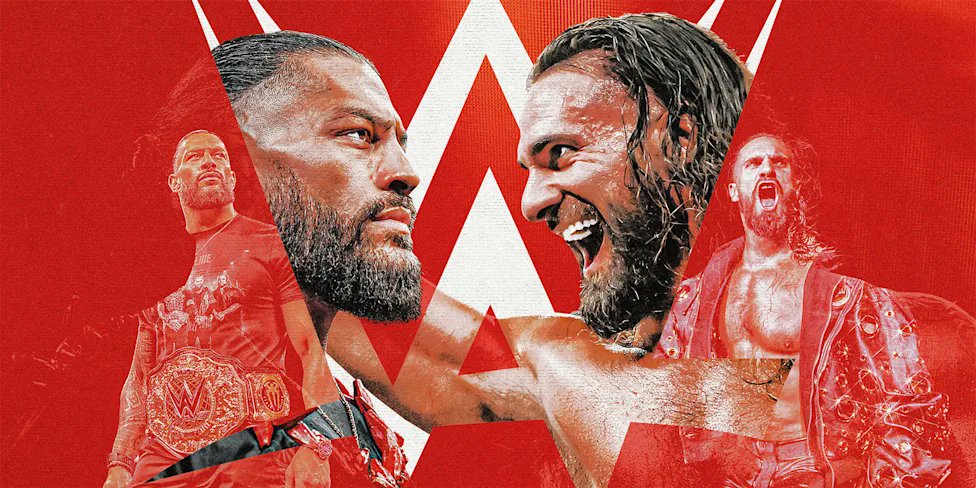 FightClub54p's tweet photo. Main event of WWE SummerSlam Roman Reigns vs Seth Rollins started and live 

watch ads free live stream : https://t.co/aOElMxcWux https://t.co/DtEHEWswjV