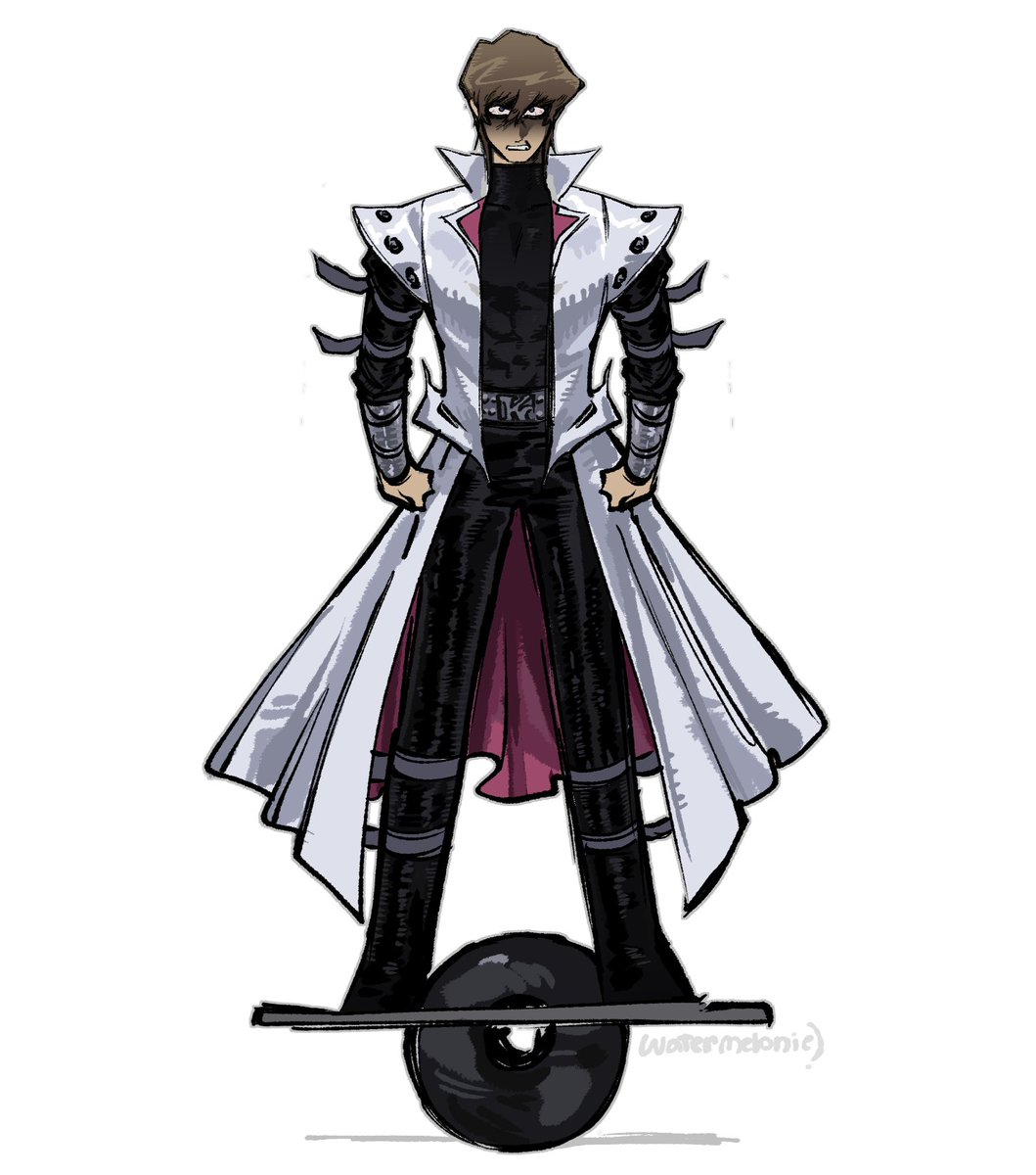 Watermelonie4's tweet photo. Seto Kaiba mad as hell on a Onewheel #yugiohfanart https://t.co/dkhcuadxSy