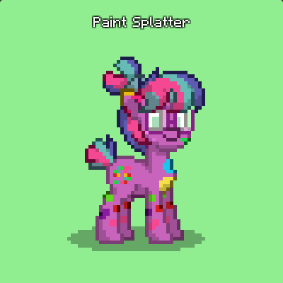 PigeonQueen007's tweet photo. @Black_Sloth_01 Here is my girl Paint Splatter ! She's an earth pony who's got a love for art, and WILL leave a mess behind every piece she makes x)  

incredible art made by

@ggyzmio https://t.co/FuhcA8G8k8