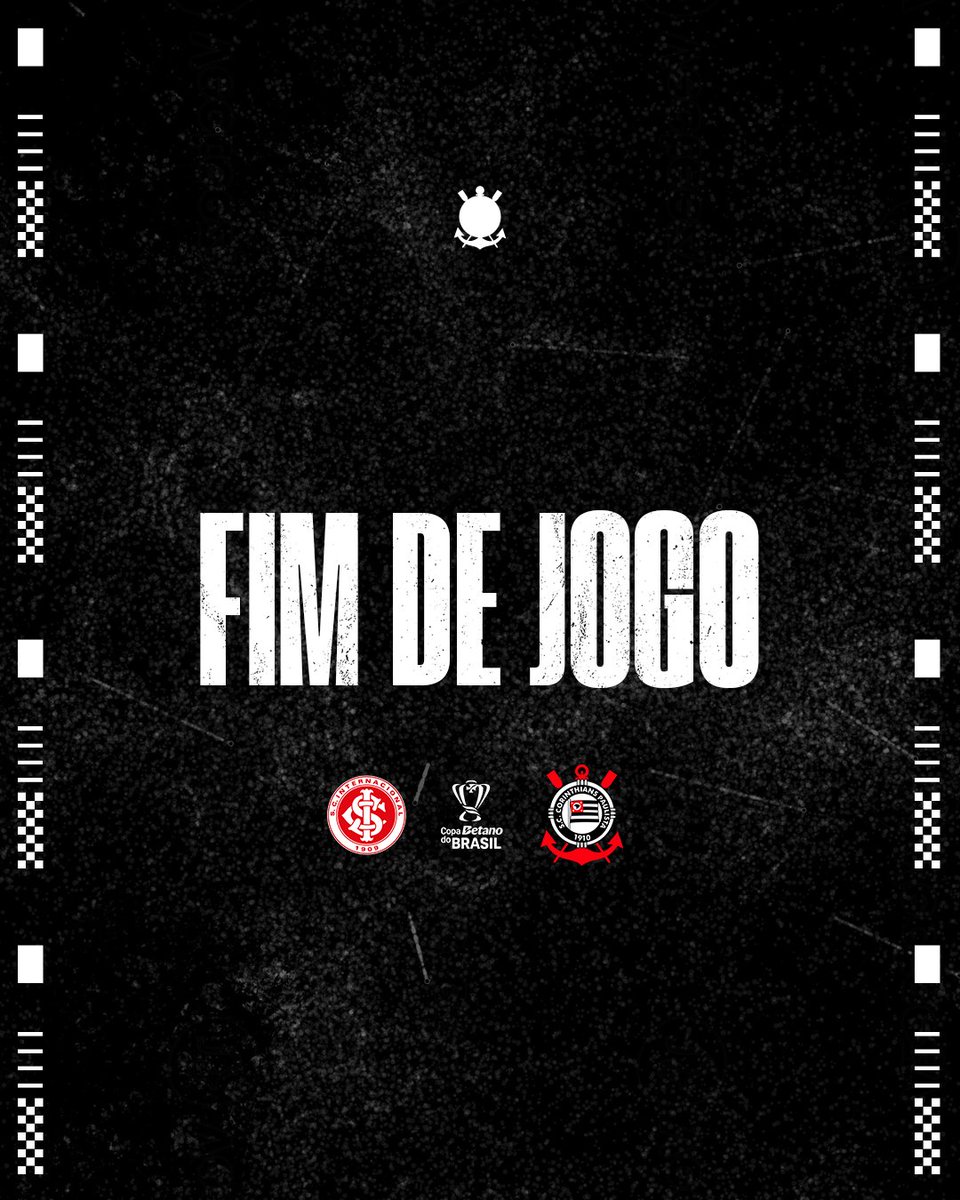 Corinthians's tweet photo. Fim de jogo.
Internacional 2 x 0 Corinthians. https://t.co/cSQvS3bITf