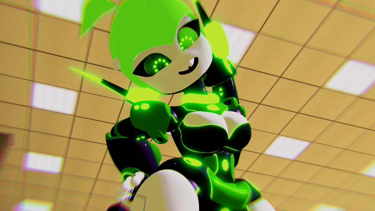 ERU_004's tweet photo. My scanners detect your timeline needs a cleanse only a robot girl can provide 💚 
#おっぱいの日 https://t.co/kKLU1QzHKP