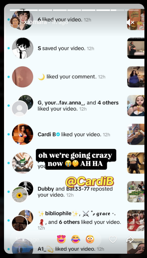 lori_kopf's tweet photo. #xiothedreamerr #iamcardib Likes #GorlWorld, y'all! #tiktok https://t.co/i7RlypKJWa
