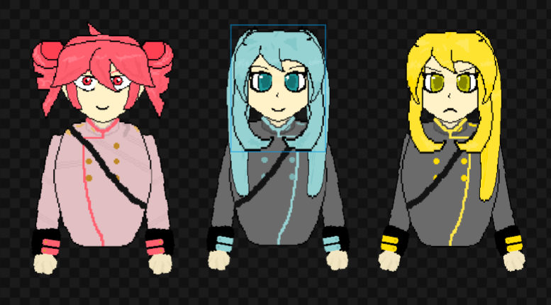AnimationN62906's tweet photo. teto, miku and weird piss looking miku https://t.co/UhOaTYomHb