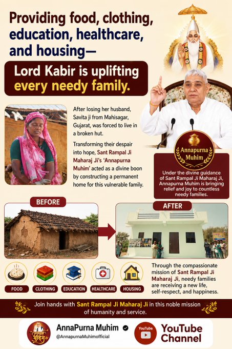 ramesh00302's tweet photo. #GodMorningMonday
Annapurna Muhim – A Blessing. See how this mission is bringing hope and relief to struggling families. Watch the Annapurna Muhim YouTube Channel.

#गैरां_के_दुख_दूर_करूं_या_ताकत_सै_मेरे_मैं
#laxmibhandar #AnnapurnaYojana
#trendingnow #trendingpost https://t.co/iq5B8a3qQB