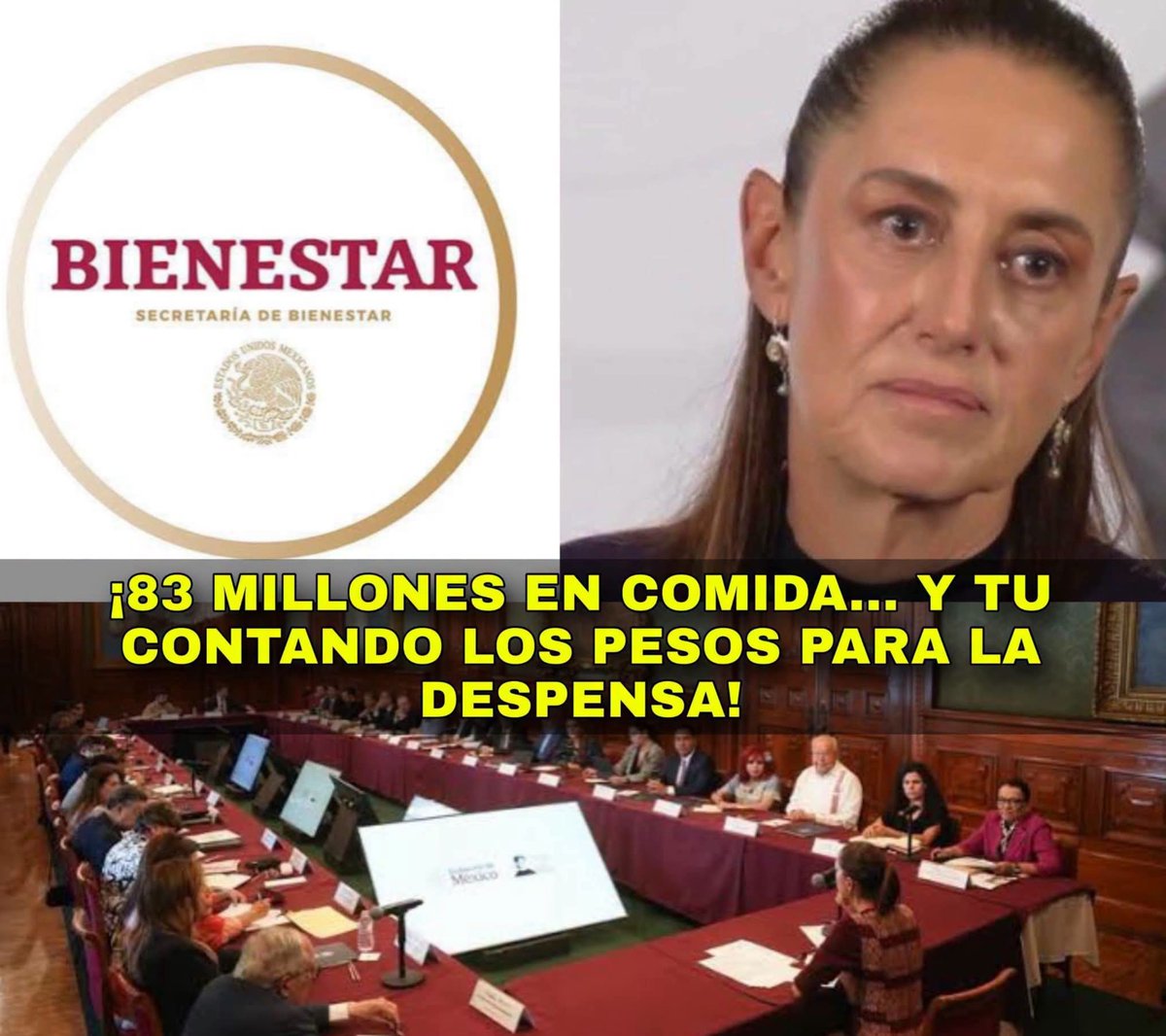 EmilioVallejoRL's tweet photo. Mientras millones de mexicanos enfrentan el aumento en el costo de vida, la Secretaría de Bienestar destinó $83 millones de pesos en apenas seis meses para el servicio de alimentos durante reuniones de trabajo. El menú contempla desde cafetería, desayunos, box lunch, mole, pozole, hamburguesas y taquizas de hasta 500 personas.

Y si en vez de gastarse ese recurso, ¿Aplicaran lo que todos los mexicanos hacemos? Qué cada quien se lleve su lonche en tupper, su tortita de huevo, unos taquitos, su sándwich, etcétera...

Queda claro que nunca les molestaron los privilegios. Les molestaba no ser ellos los déspotas.

Su mentada austerida' republicana es una farsa populista.