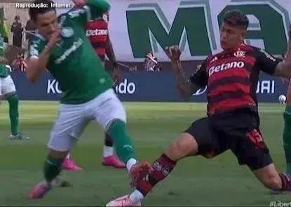 Rodrigo210281's tweet photo. @futebol_info Pelo jeito a memória tá curta mesmo. Lance ocorrido antes do lance do Pulgar, em que o jogador deles deveria ter sido expulso. Memória seletiva, né?! https://t.co/DyXNsq4AcK