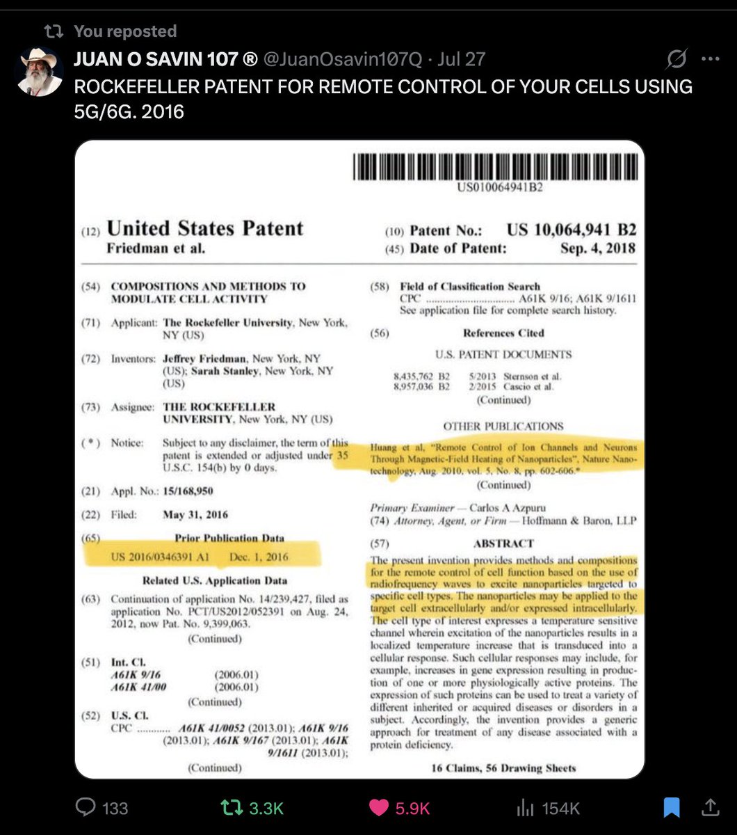 cath2060's tweet photo. You've been chipped, poisoned by a BIOWEAPON, are tracked and traced like a animal VIA U.N. BLOCKCHAIN

AI Global Governance OWNs your DNA [U.S. Supreme Court] ...and CELLULAR STRUCTURE, ...what makes you, you, and CAN and DO ...CONTROL YOUR HEALTH with a flip of a switch. https://t.co/Av56wcNnUV