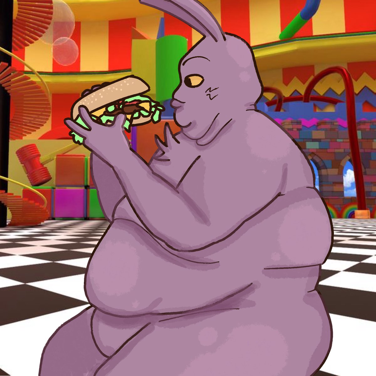 ivuriASS's tweet photo. jax is Burger #jax #jaxfanart #tadc #theamazingdigitalcircus https://t.co/C1avtcYSw1