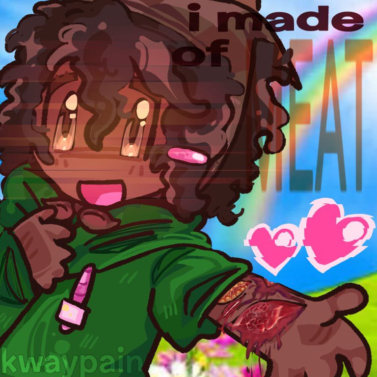 kwaypain's tweet photo. #green #amongus #amongusshow 

TW!! GORE (?)  , SH , BLOOD 
.
.
.
.
.
.
.
.
true! we are all made of meat, living flesh and ready for any wolf to snatch how juicy it looks ദ്ദി( Ò ,<)~✩‧₊ 
.
.
. https://t.co/BAXlbvFz7c