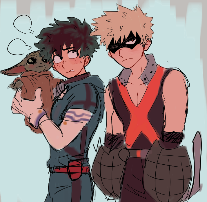 dekudyna's tweet photo. more fortnite izkt based on my duos backbling ..mama kacchan and grogu #dkbk https://t.co/e14sEXc2Kt