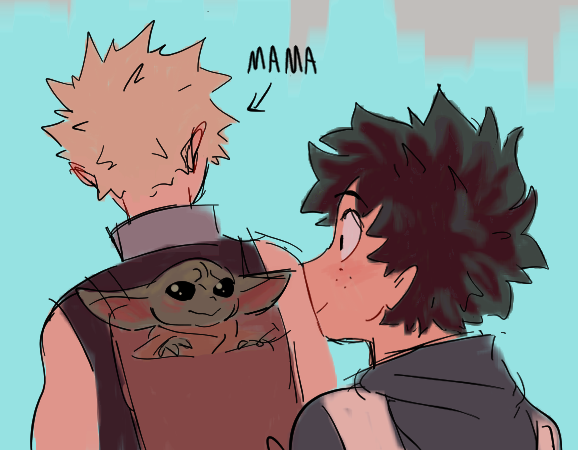 dekudyna's tweet photo. more fortnite izkt based on my duos backbling ..mama kacchan and grogu #dkbk https://t.co/e14sEXc2Kt