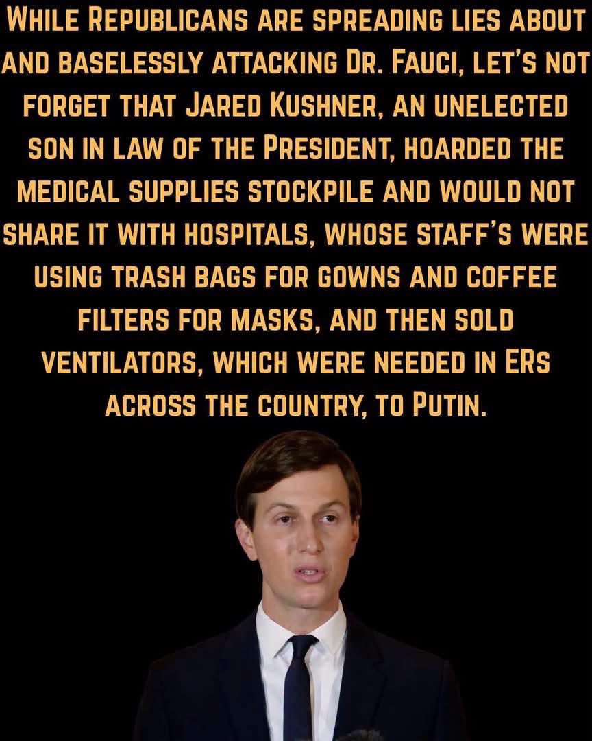 BiatchDulce's tweet photo. NEVER FORGET THE FACTS. #Fauci #Trump #Kushner #Putin #COVID https://t.co/w1pCJ7oBt9