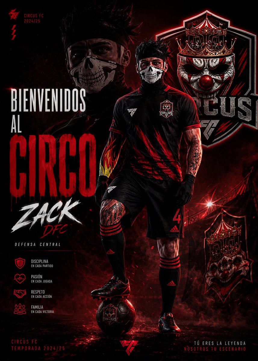 Zack_4_07's tweet photo. Quiero anunciar mi fichaje @CIRCUS__FC para todos mis seguidores payasos, se viene mucha pasion 🤡🔥🔥🔥🔥 https://t.co/41znT62OPc