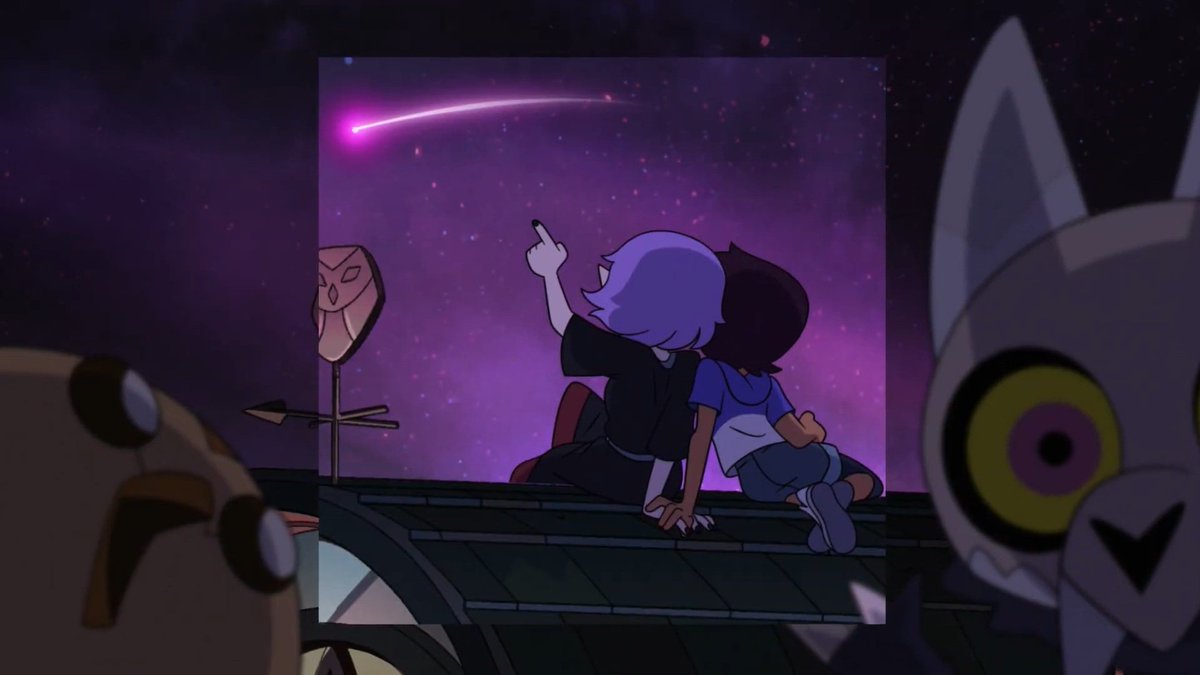 Kartbro48's tweet photo. Luz background in her laptop being a redraw of the pictures with amity 🥺 https://t.co/L5iL0meg6p