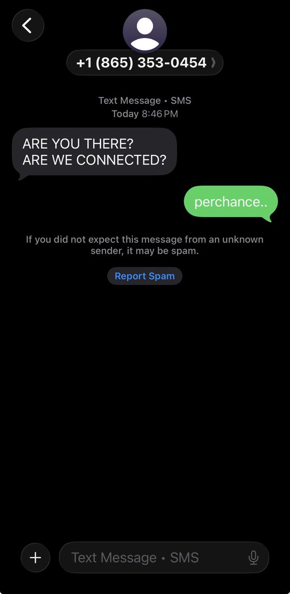 Jevil101's tweet photo. why did he text me bro 
#gaster https://t.co/T8rdeFjyxv