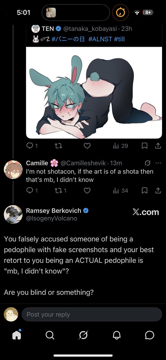 5fyjy's tweet photo. These retards are so pedophilic they accused @sigmahamster2 of shit only to walk EVERYTHING BACK and then get outed as a homosexual pedophile💀💀 https://t.co/Tap5eNaarf