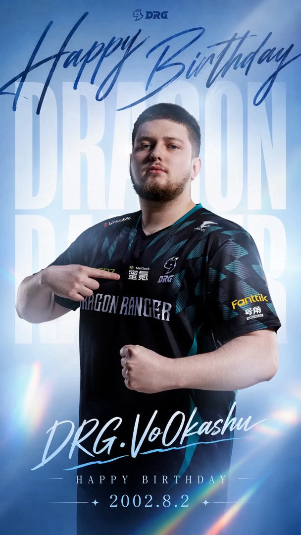 DRG_off's tweet photo. Everyone wish a Happy Birthday to the one and only Ilia aka V-God @vo0kashu 🎂. Ilia, as one of the original serving members of the team you’ve seen the growth and progression of Dragon Ranger Gaming 🐉 since before Ascension 2024!! Winning best Sentinel in VCT CN multiple times and  your aiming 🎯 ability is top tier in the world. Performing so many clutches and highlight reel plays when it’s needed and that’s just the V-God way. When the team is down you are the voice that tells them that it’s all good and to focus on the next round! You are the emotional leader of DRG as well showing true raw feelings and standing up when you make a big play to energize the team and the fans!!! Off the server you encourage everyone in the DRG family to hangout together and play board games and eat hotpot🍜 together!! 

Happy 24th Birthday big dawg and enjoy 🥳 🎁 🐉