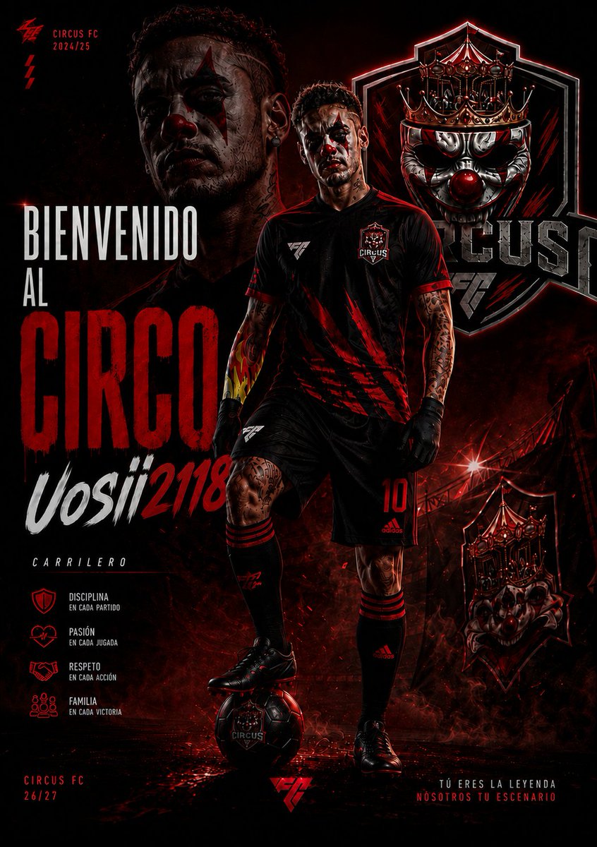 DanielA15941284's tweet photo. Poes dicho y echo anuncio mi incorporación como capitán y como jugador @CIRCUS__FC  ESTO ACA DE EMPEZAR....... https://t.co/Q9nKAHyrSt