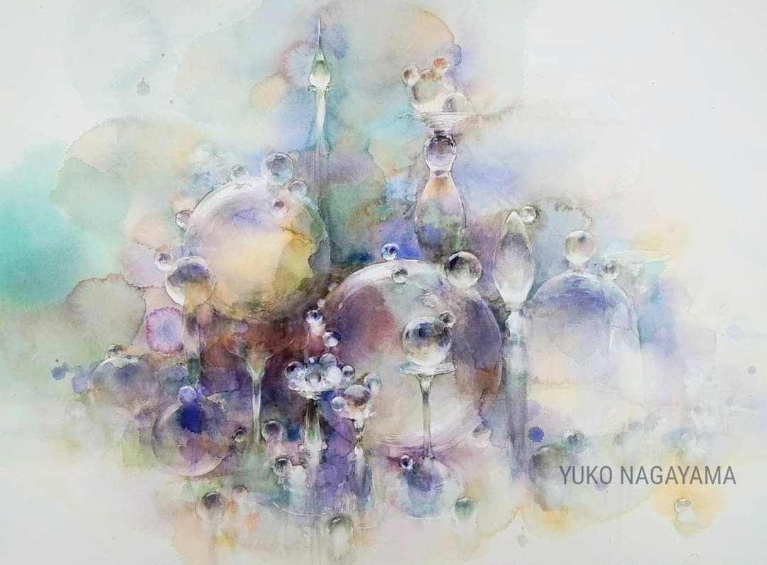 yuko_nagayama's tweet photo. こんな涼しい日があるなんて。

今日の空気は、自分の絵に例えたらこんな感じかも。 https://t.co/p3wbBelugg