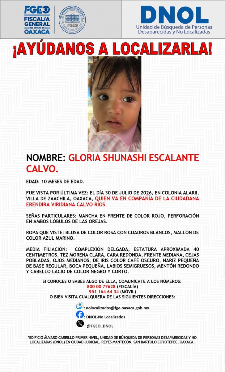 ELPINERO's tweet photo. #AUXILIOSOCIAL 🆘️ #COMPARTIR 🙏 Activan búsqueda de madre y tres menores desaparecidos en Villa de Zaachila

➡️La @FISCALIA_GobOax  emitió fichas de búsqueda para localizar a Erendira Viridiana Calvo Ríos, de 25 años, y a sus tres hijos menores de edad.

➡️ Los cuatro fueron vistos por última vez el 30 de julio en la colonia Alarii, en el municipio de Villa de Zaachila.

NOTA:https://t.co/2Ao9MgB1FF