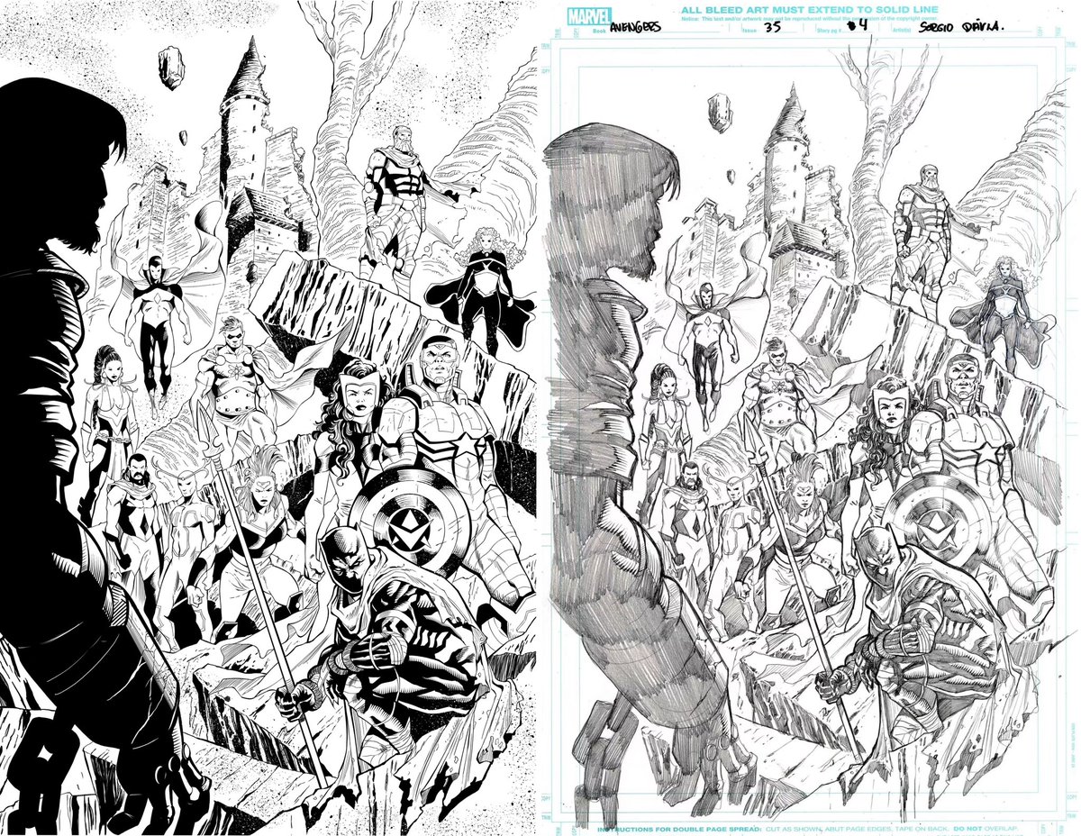uf_damus's tweet photo. Been awhile since I posted some art. Here’s some ink samples over Sergio Davila awesome pencils. Work was done in @Procreate using brushes purchased from @RobertMarzullo Gumroad page.
#comicbookart #comicartist #comicart #Avengers #comicinker #digitalartist https://t.co/EGpXzLlaOf