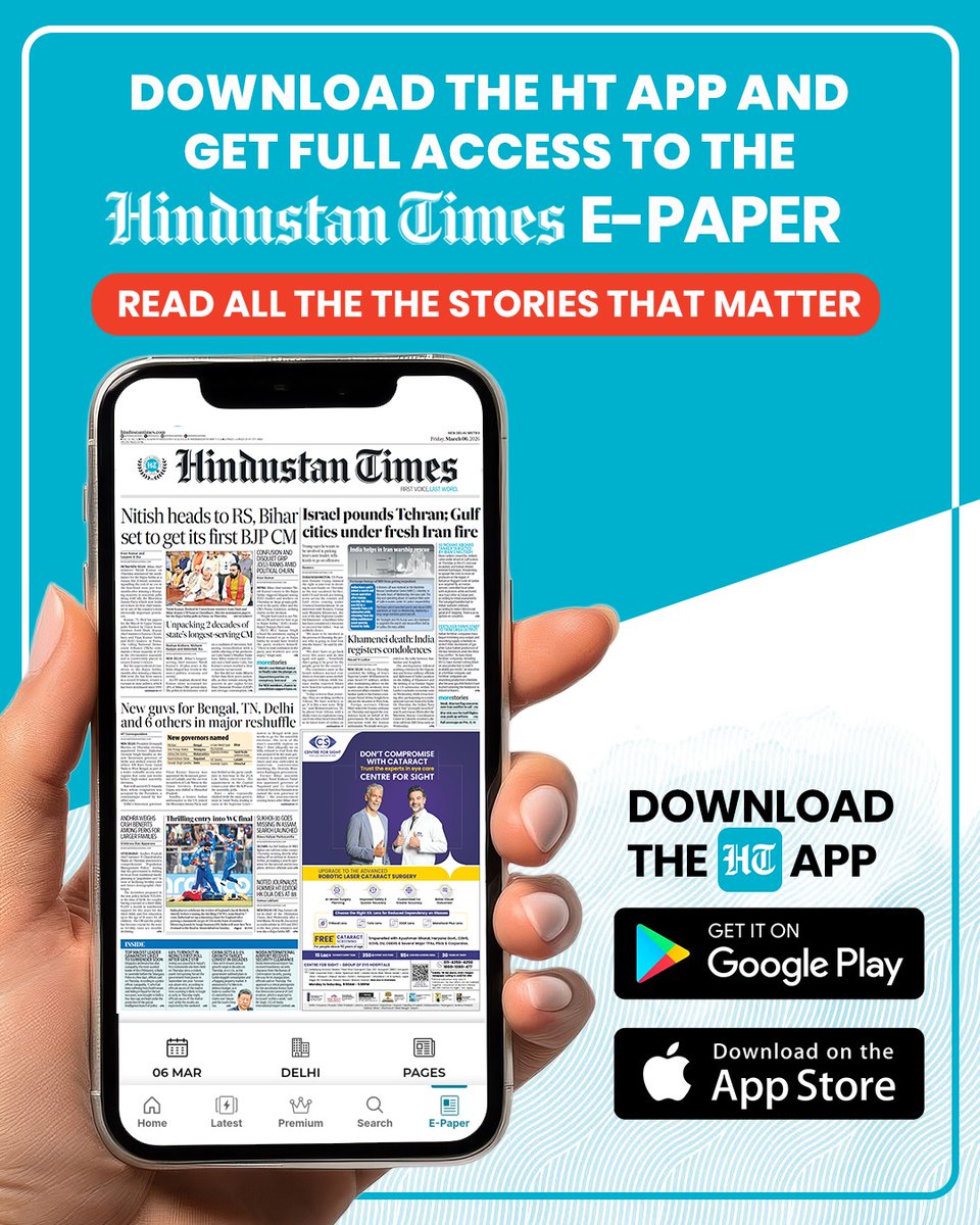 HindustanTimes's tweet photo. From breaking news to deep insights, we’ve got you covered. Read the HT e-paper:

▶️ Trump pauses strikes, claims deal emerging
▶️ Bumrah set to miss Sri Lanka test series
▶️ 2 die as firefighting helicopters collide

🗞️ For in-depth reporting:
https://t.co/LcPGGmhOob https://t.co/m9k9c0UTjK
