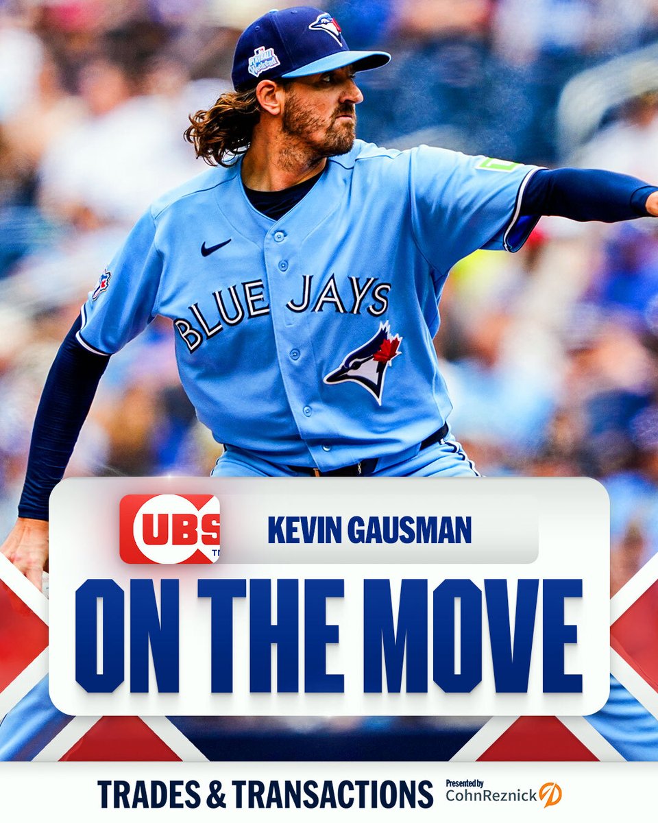 MLB's tweet photo. Cubs reportedly acquire RHP Kevin Gausman from the Blue Jays, per multiple reports including @MLBNetwork insider @JonHeyman.

(MLB x @CohnReznick) https://t.co/TgriUG1Nrq