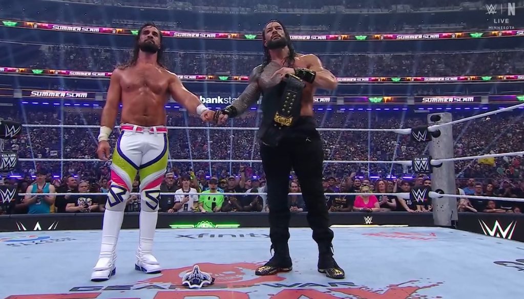 reigns_era's tweet photo. LEGENDS. 

THE FINAL CHAPTER IS CLOSED

❤️

#SummerSlam https://t.co/u93c3OnQDt