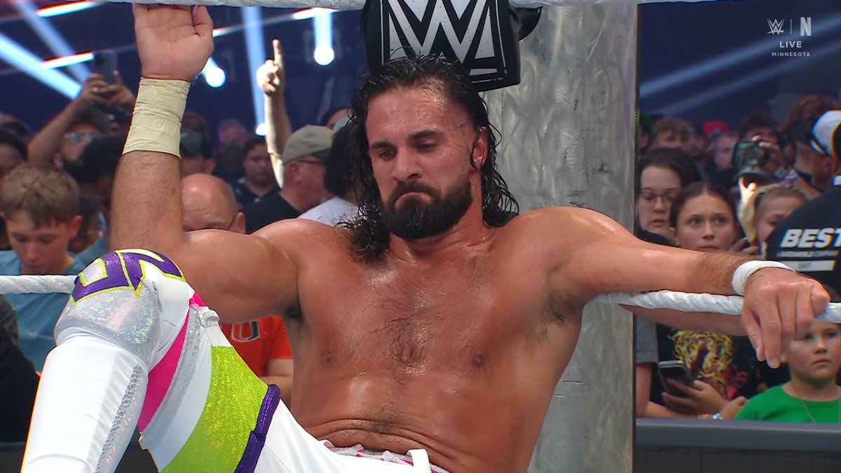 EliteClubS0B's tweet photo. Roman Reigns and Seth Rollins were visibly emotional after their final match ever.

After 12 long years...

The story is over. ❤️

#SummerSlam https://t.co/NU5jGSaBay