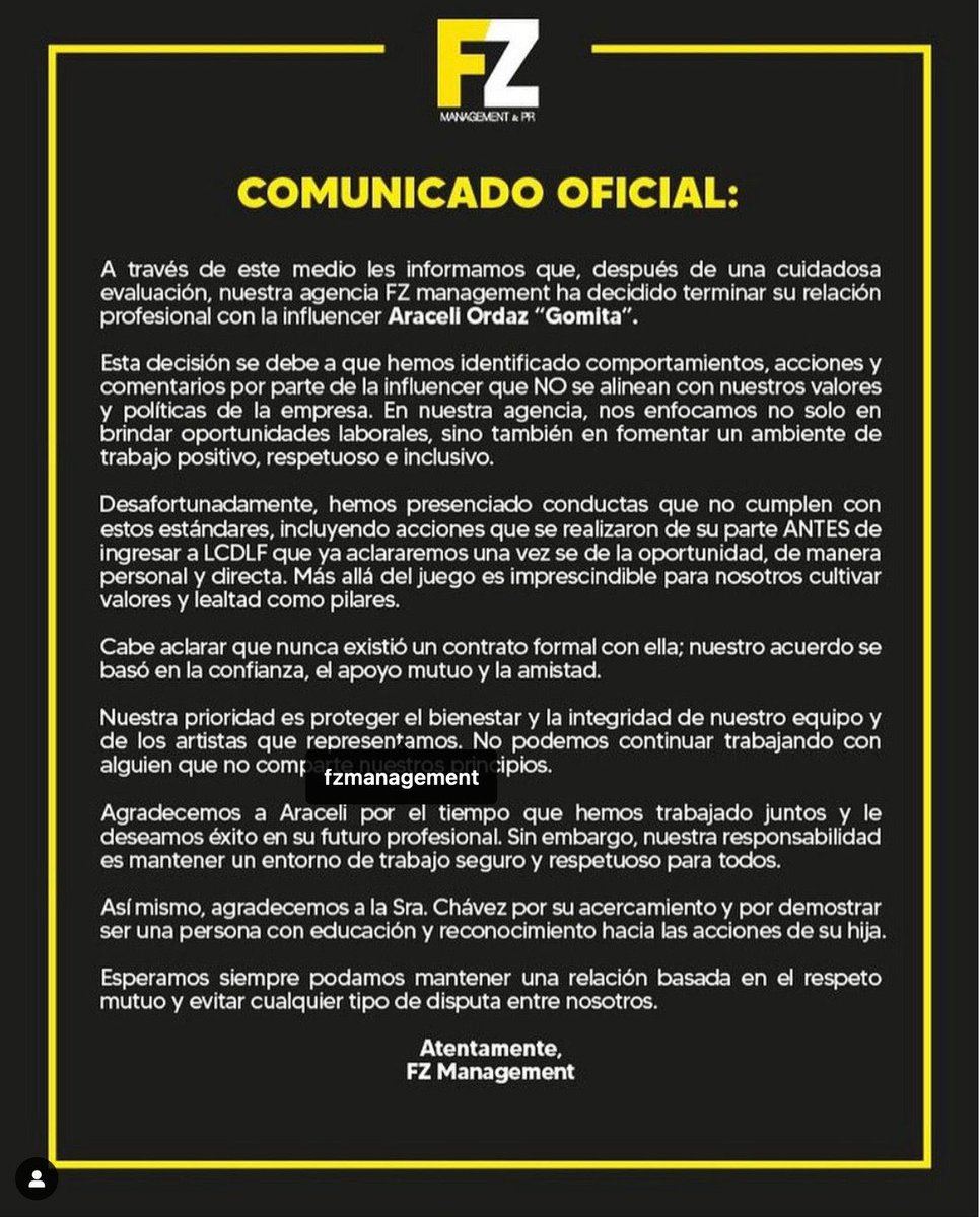 oswaldomujica's tweet photo. A estas horas, FZ Management, la agencia de Gomita ya la había corrido y ella seguía adentro de #LaCasaDeLosFamososMx https://t.co/rozqlnRCGI
