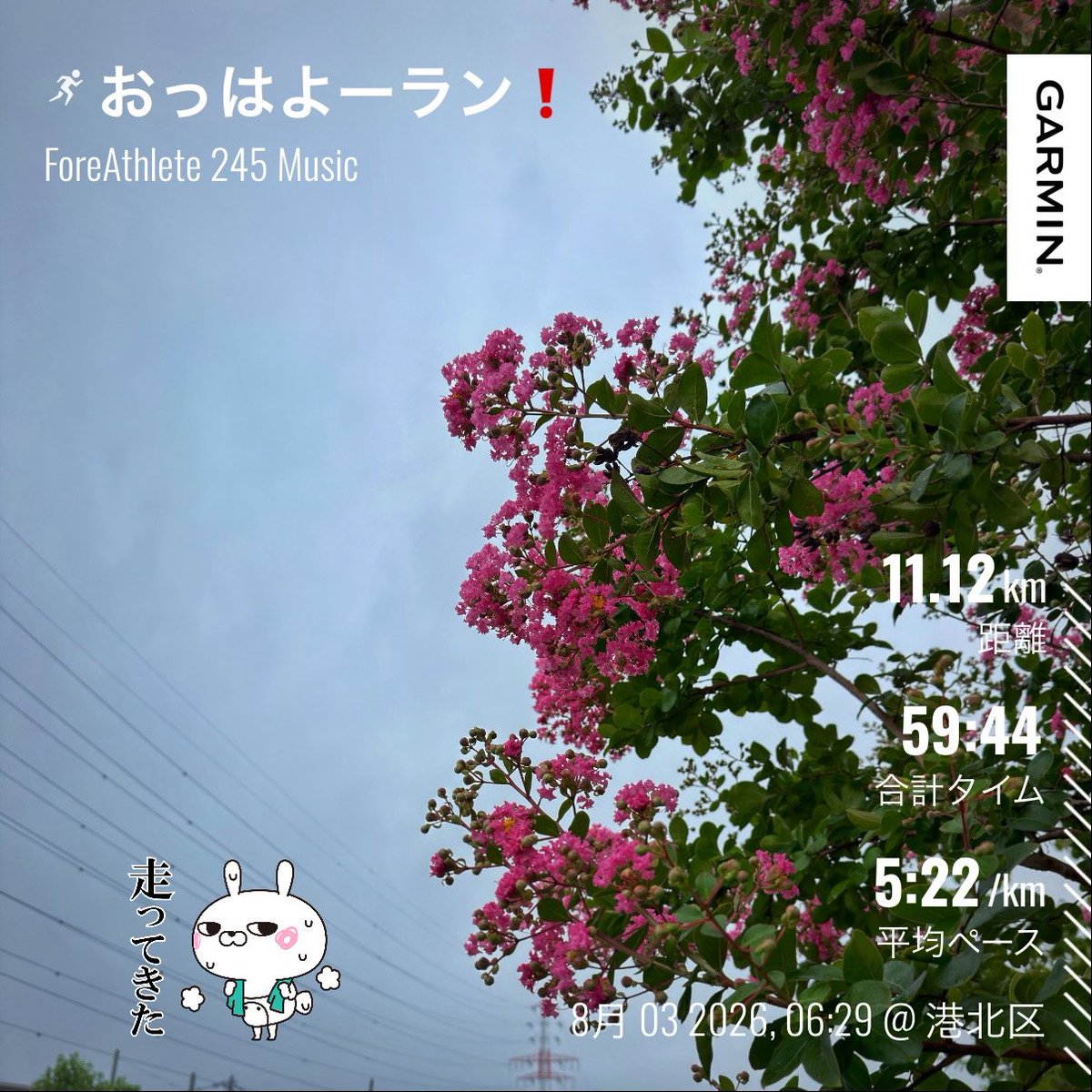 twitoto's tweet photo. おっはよーラン❗️
8/3のあさそら☁️
涼しい曇り空の朝
#ライブラン 6:30セッションから11キロ
中強度20分〜ジョグ
途中からパラパラしてきた霧雨が
気持ちよかった😊
良き一日を😌
好きを楽しむ
Enjoy what you like💓
#runtrip #ランラジ #サブキャス
#台湾サンダル https://t.co/kZdQJrqYgA