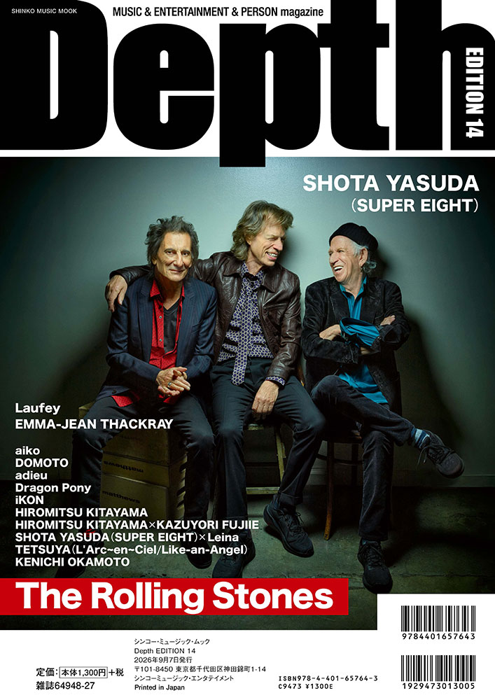 shinkomusic's tweet photo. ────────
Depth EDITION 14
8/18 発売！
─────

🔹Cover：安田章大（SUPER EIGHT）
本誌初・表紙特集！ 20,000字インタビュー

🔹Back Cover：The Rolling Stones
最新音源を軸に、世界を魅了した“ロックの代名詞ザ・ローリング・ストーンズの歴史”に迫る！

そのほか、↓ https://t.co/f4cB7WhN0K