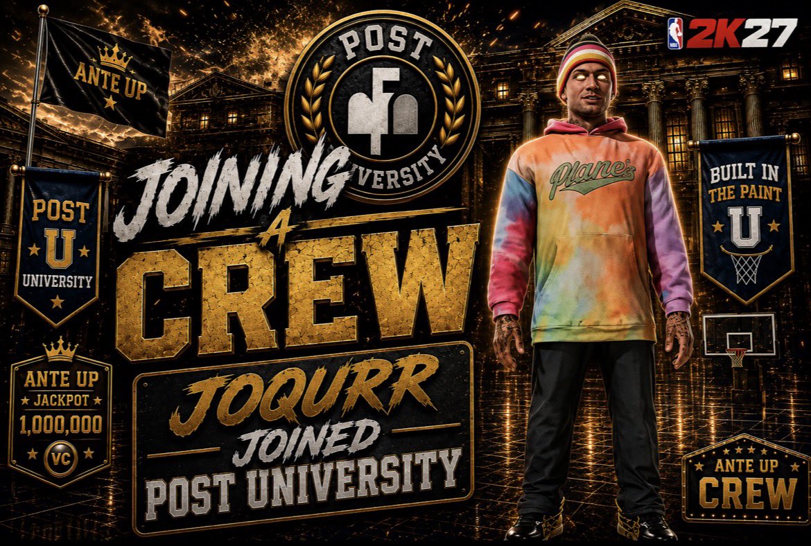 POSTUNIVERISTY's tweet photo. ( POST UNIVERSITY ) IS COMING TO YOU IN NBA2K27 WE ALREADY HAVE STACKED ROSTER 😈… https://t.co/yKiw3ljMxY
