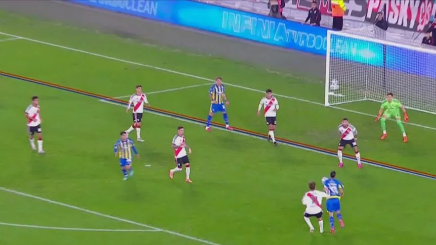 AgusKanalla1889's tweet photo. En el estadio más moderno de la argentina, que tiene 200 camaras en cada partido usaron esta imagen para justificar el gol anulado. Pero Central es equipo del poder JA https://t.co/qzyj2ocXwM