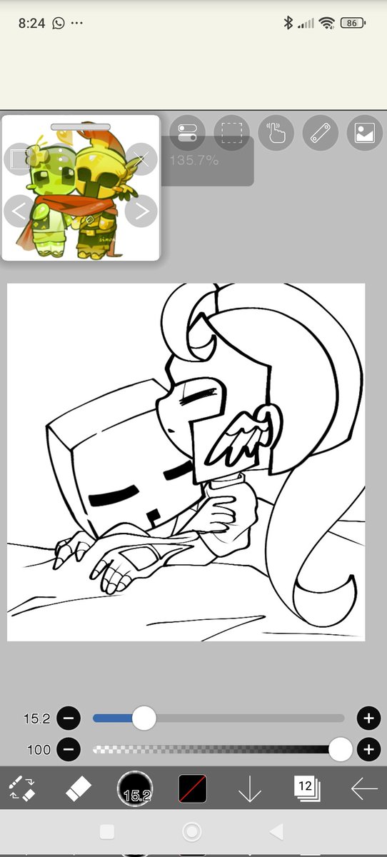 D3rplord3_'s tweet photo. I still have like 4 hours before I go offline for a full 24 hours so hopefully I can finish this slimeknight art I sketched in 30 minutes https://t.co/5gP0wu5Be3